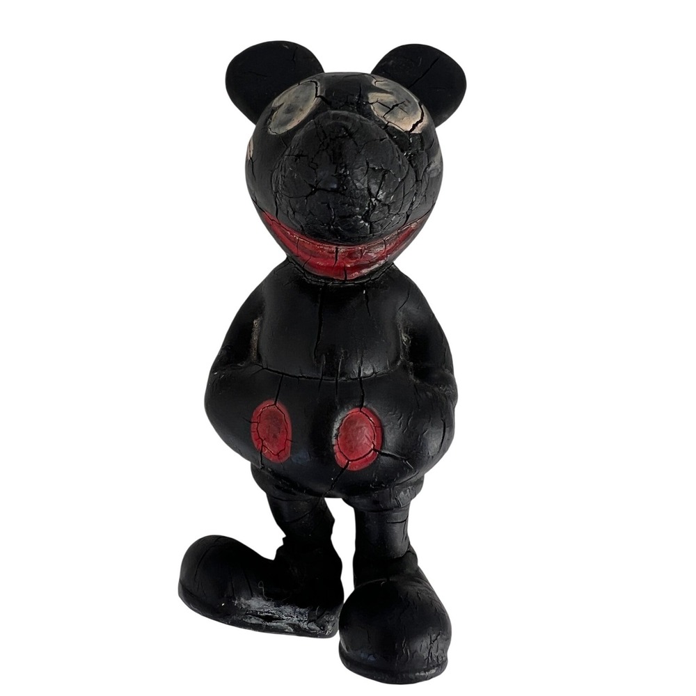 Vintage 1930s Seiberling Latex Mickey Mouse Figurine Rare Antique Disneyana Toy